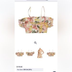 Joie crop top. Floral. Xs